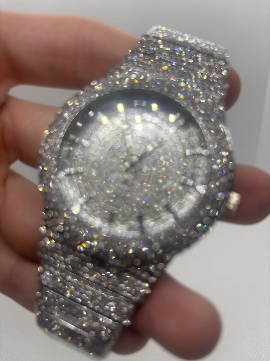 Rolex Fully Iced Round 40 — Silver