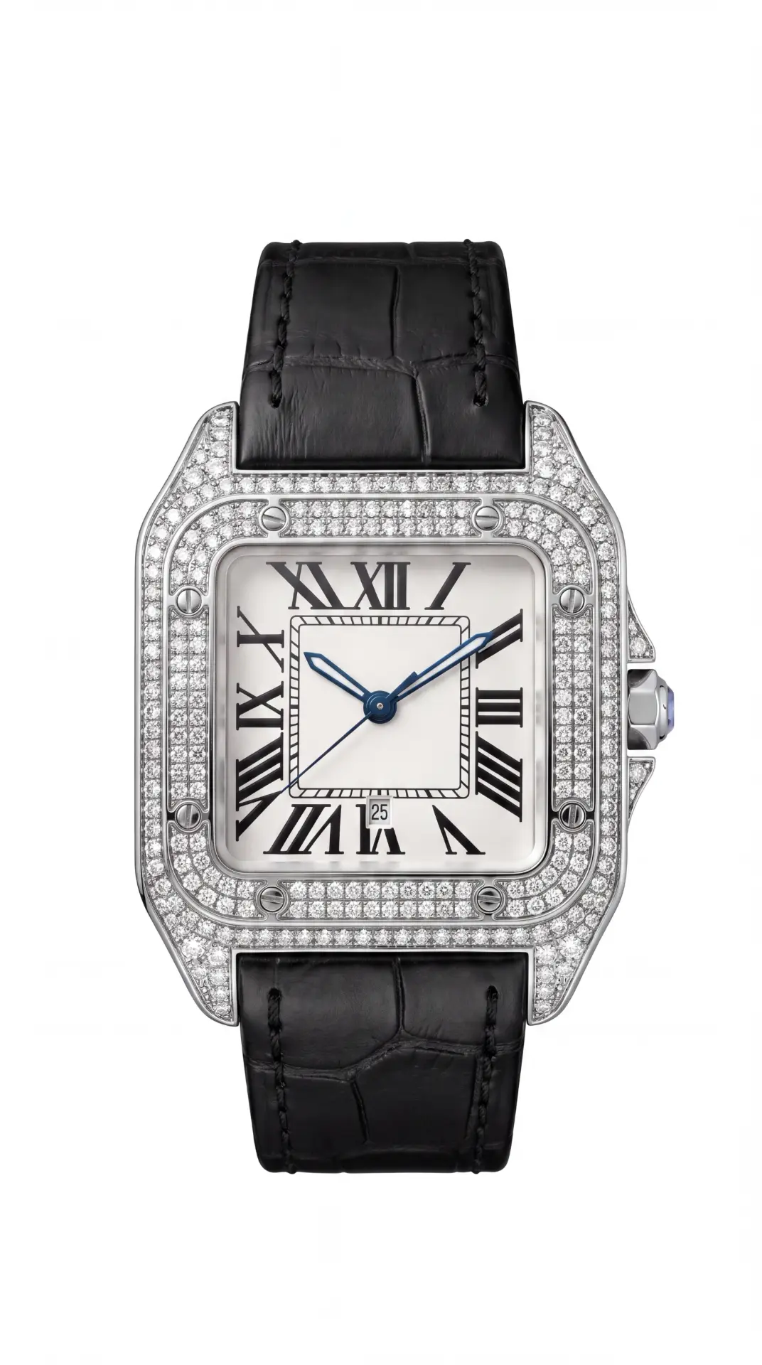 Santos White Roman Dial 33mm