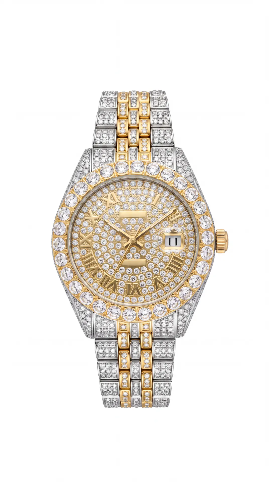 Rolex Gold & Silver Roman Dial 33mm Bussdown