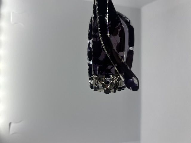 Off-White Violet Marble Rectangular